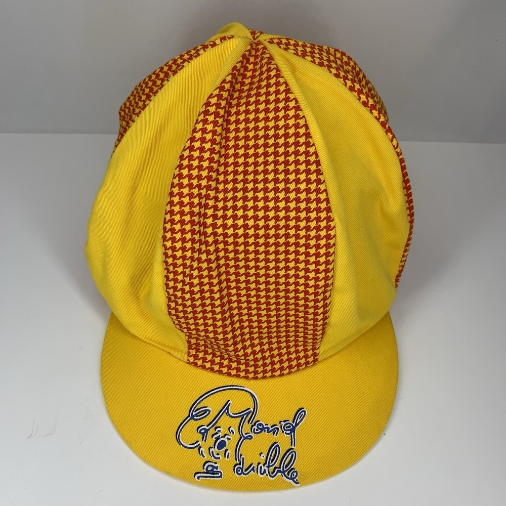 VTG Ringling Brothers Circus Hat David Larible Clown Cap Hobo Conductor Yellow